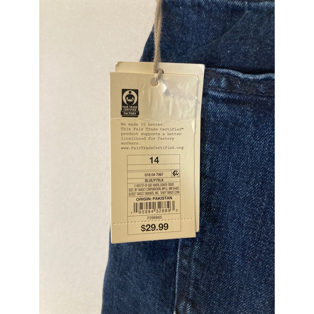 Classic A New Day Women 14/32R Dark Indigo High Rise Straight‎ Leg Stretch Jeans - Picture 12 of 14
